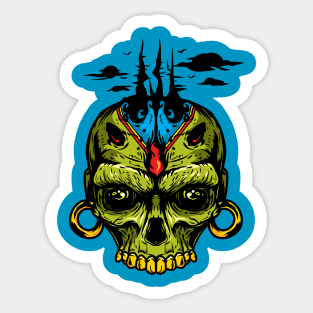 Native Devil Skull Sticker